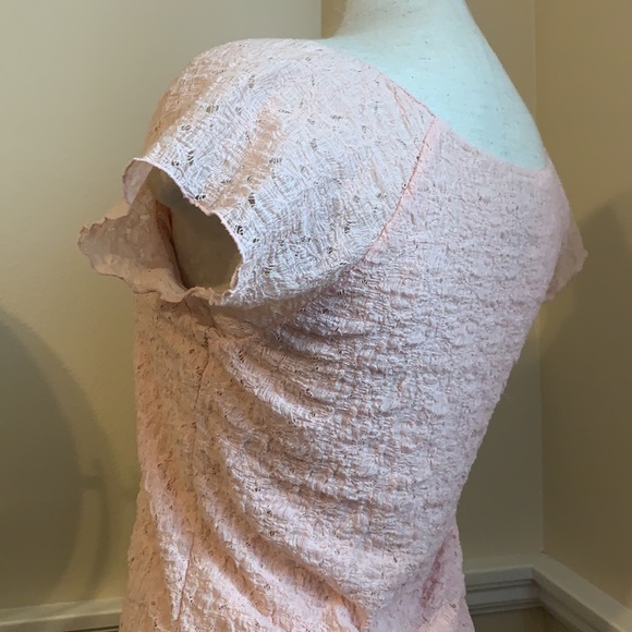 INC, blush lace top. Size Medium. - Picture 3 of 6